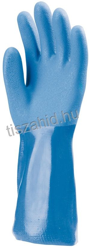 3769 pamutra mártott kék PVC kesztyű