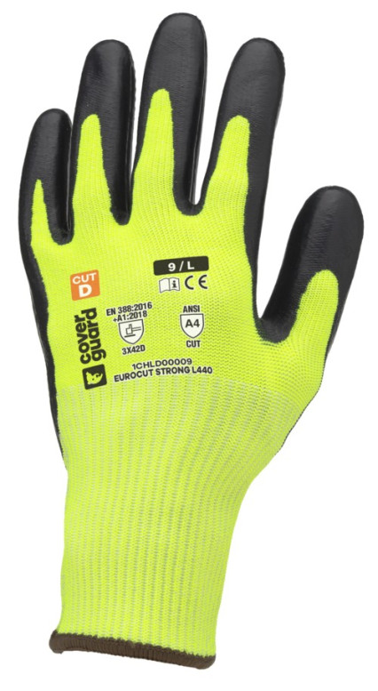 Eurocut strong L440 védőkesztyű latex tenyérrel 