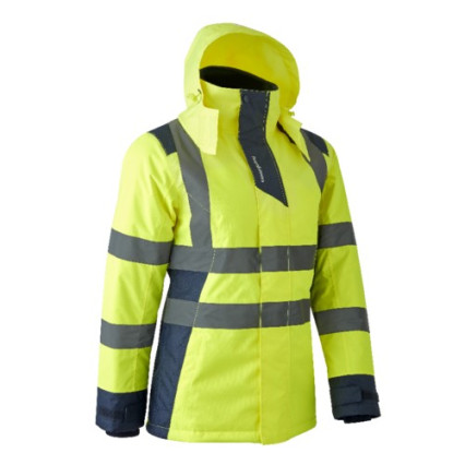HORA fluo sárga-kék női télikabát